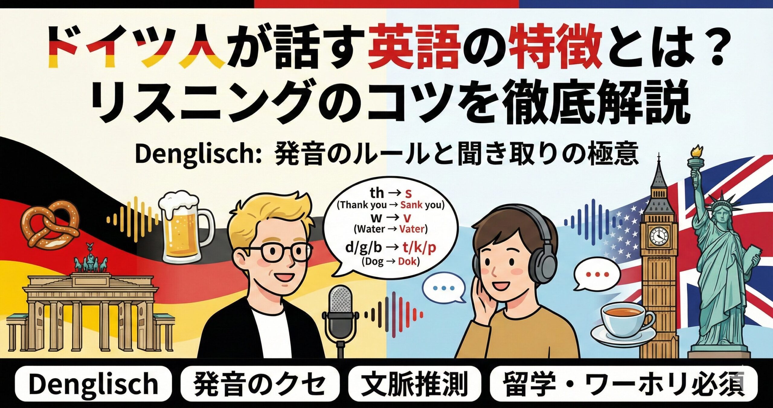 ドイツ人が話す英語の特徴とは？リスニングのコツを徹底解説